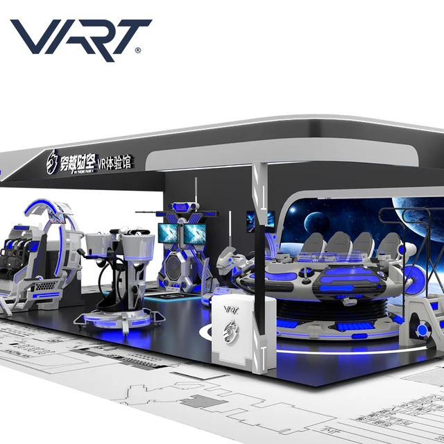 Earn Money VR Simulator Manufacturer Customize 10-1000m2 Virtual Reality Arcade 9D VR Theme Park