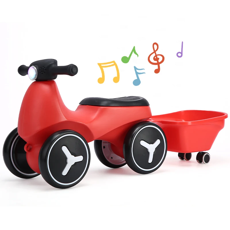 No Pedals 1-6 Years Old Toddler Foot Scooter Kids 4 Wheels Ride-On Cars Toys Children Sliding Baby Balance Bike For Girls Boys