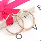 Large Earrings Fashion Round Flower Large Ear Ring Hollow Wire Stainless Steel Earrings