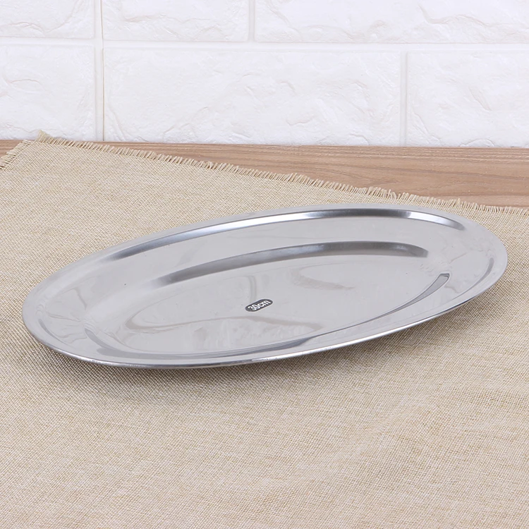 Unique Design Stainless Steel Fish-shape Plate Oval Tray_4