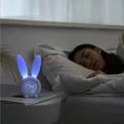 Alarm Cartoon Sleep Training Rabbit Digital Alarm Clock Children Funny Clock Night Light
