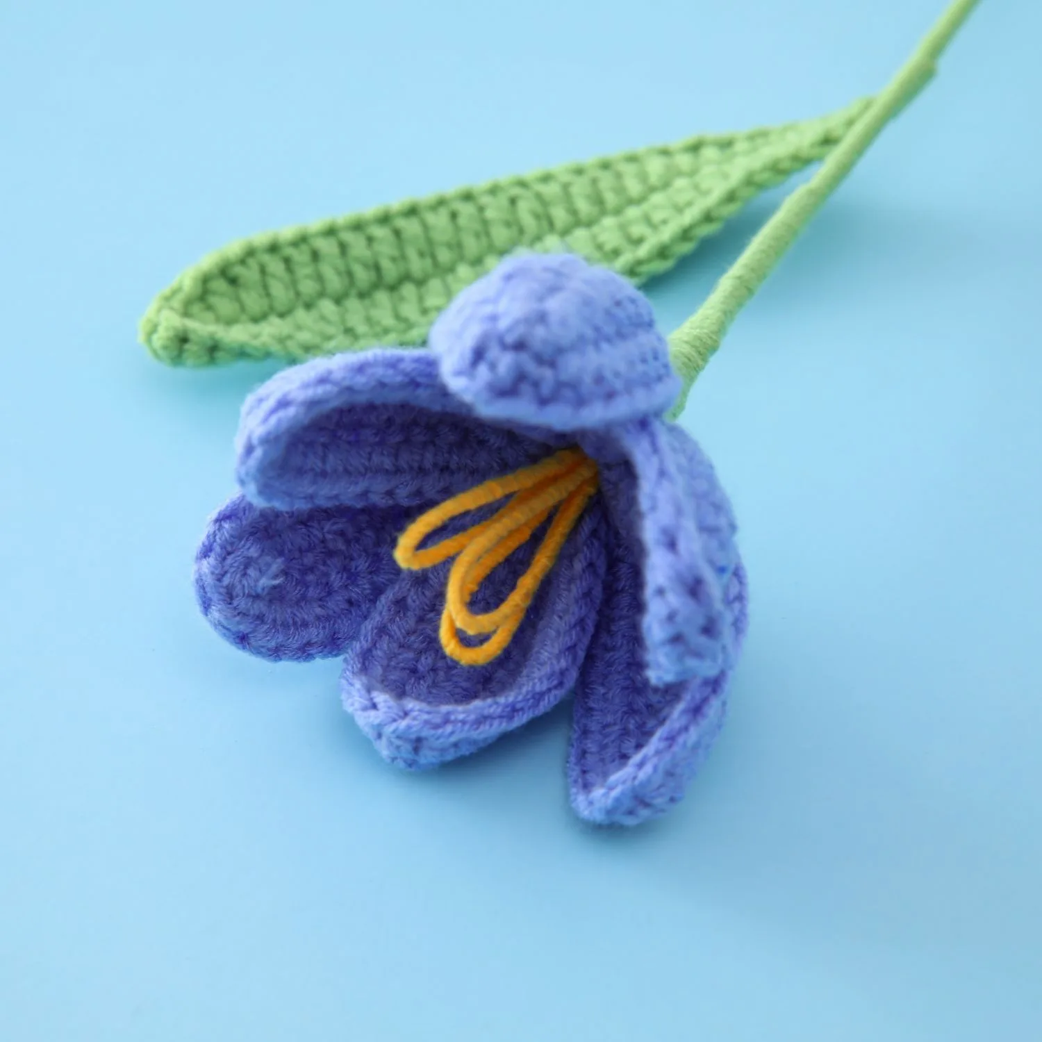 2024 Crocheted Wool Yarn Open Tulip Flower