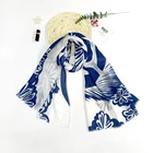 Polyester Scarf Hot Sales Classic Style Polyester Large Silk Scarf With Stylish Apply To Spring And Autumn