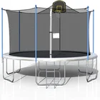 Round Bed 12-Foot Round Jumping Table Tampoline With Enclosure Net Sping Pad Combo Bounding Bed Trampoline