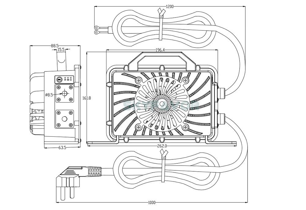 Smart fast 48V battery charger 48V 15A Universal lifepo4 lfp lead acid Flooded Gel AGM lithium 48volt waterproof battery charger