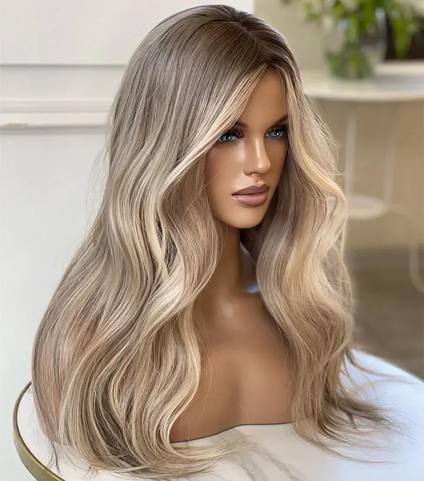 Top Quality Cheap European Blonde Highlight Hd Transparent Natural