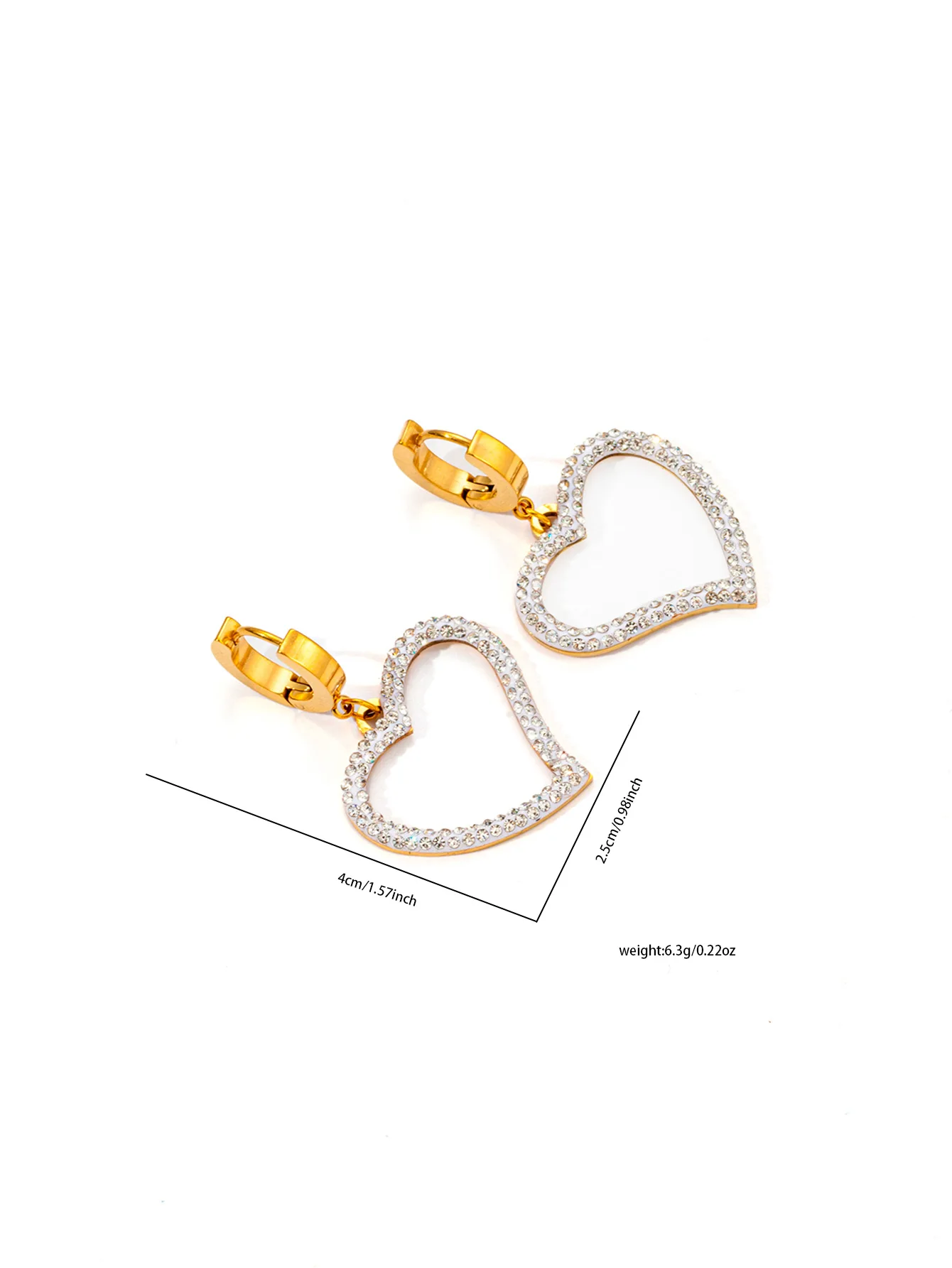 Elegant Fashion 316L Stainless Steel Star Heart Hoop Earrings Necklace For Women 18K Gold Plated Waterproof Daily Jewelry 5