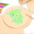 Paper 50 Sheets Round Paper Drawing Sketching Hand Painting Kraft Paper For Art Drawing