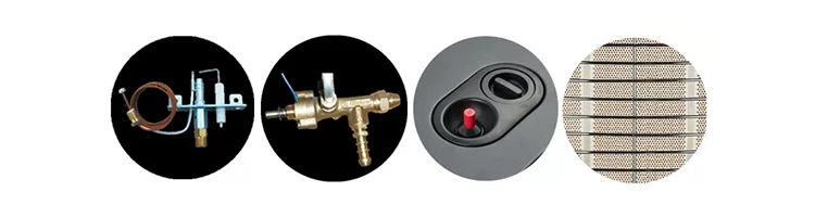 Gas Burner Indoor Heater, powder coated steel - detail 4