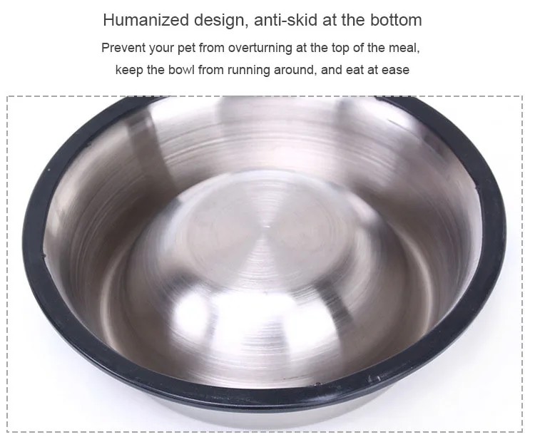 Stainless Steel Durable Custom Printing Dog Bowl Large Size Pet Bowl for Big Dog Food Grade 30cm Cheap Dog Bowl factory