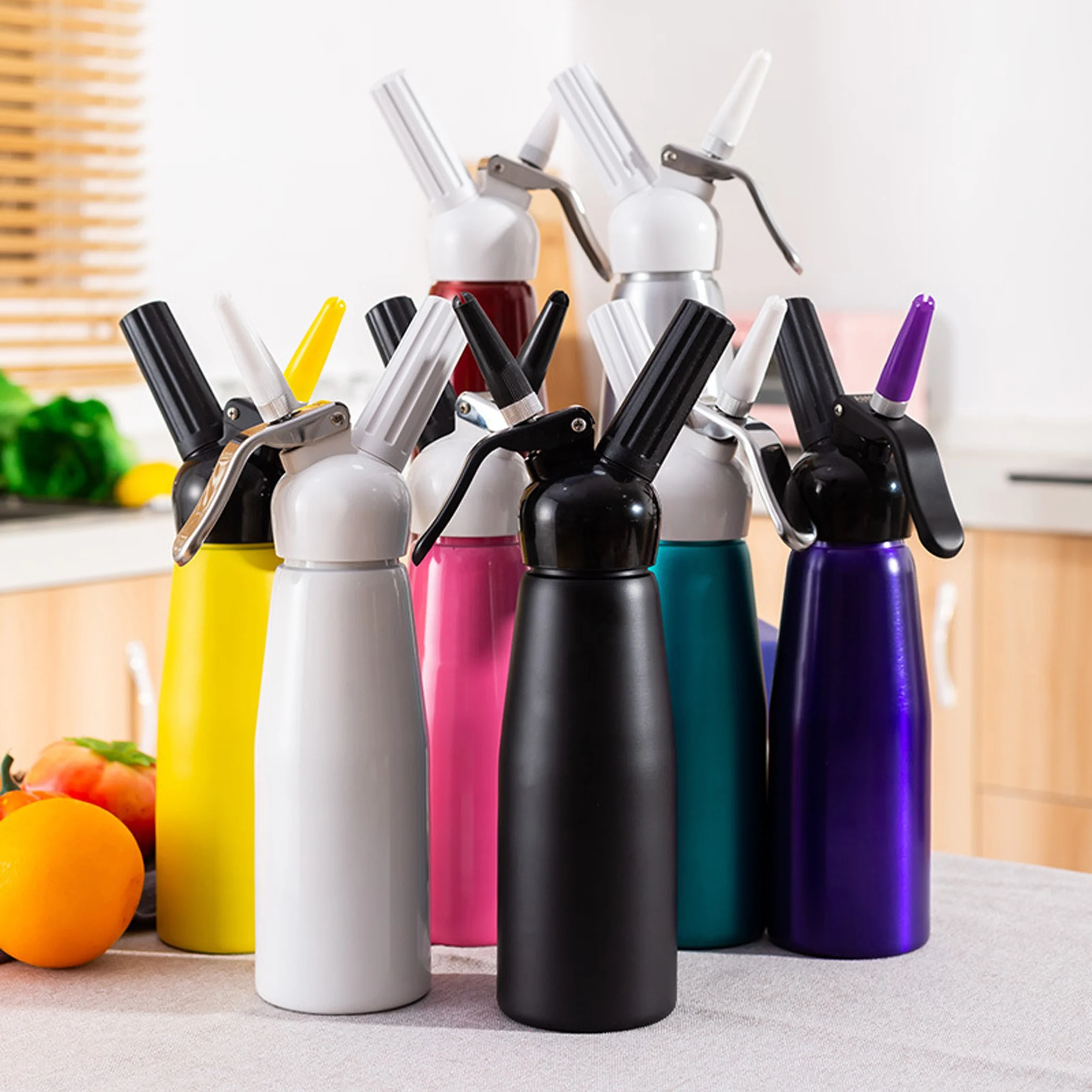 factory ODM 250ML 500Ml Mini Portable Cream Chargers Whipper Aluminum Whipped Cream Charger Cake Tools party suppliers