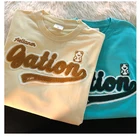 OEM Unisex Round Neck T-Shirt Cotton Plain T Shirts Custom Printing Logo Chenille Embroidery Tshirt