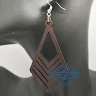 Diamond Earrings African Drop Shape Diamond Laser Cut Earrings Custom For Women