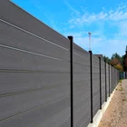 Post DIY Home Wpc Fence Aluminium Post Composite Wood Waterproof UV Resistant Outdoor Garden Wood Fencing Panels