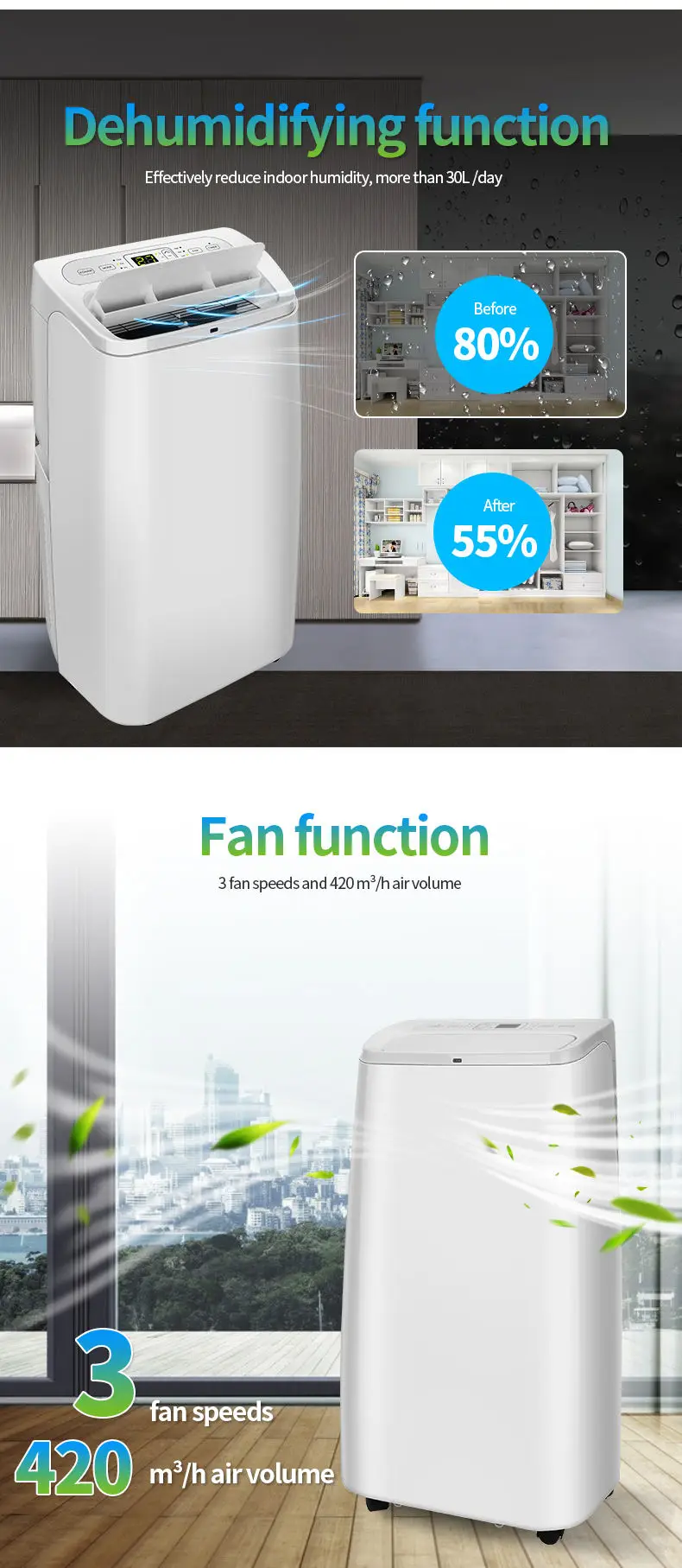 Portable Air Conditioner, 12000btu, R290 - detail 8