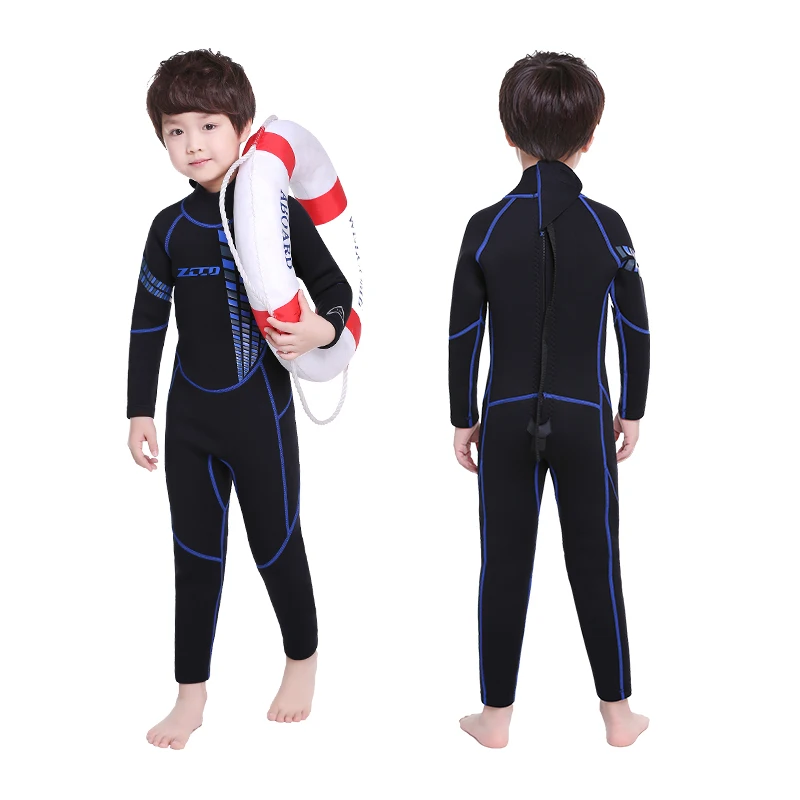 3mm Neoprene One Piece Thermal Full Long Sleeve Wet Suits Surfing Swimsuit Warm Diving Kids Wetsuit