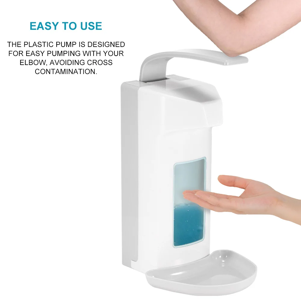 Customized High-quality ABS Elbow Dispenser, Elbow Press Soap Dispenser Wall Mounted & Elbow Soap Dispenser Stainless Steel Pump