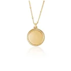 Silver Necklace Jewelries Fashion 18k Gold Plated Jewelry Charm Medal Pendant Necklace For Women
