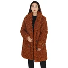 Coat Wholesale Lapel Fluffy Wool Long Teddy Jacket Ladies Loose Faux Fur Winter Coat