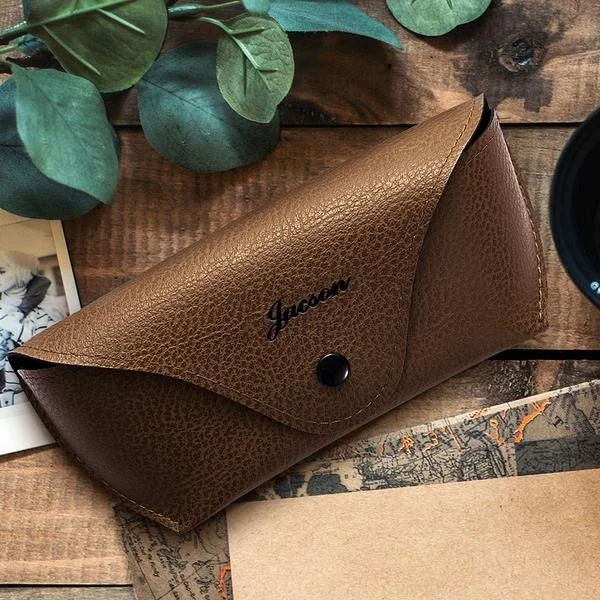 Gift for Dad, Daddy, Father, Men, Custom Genuine Leather Glasses Case