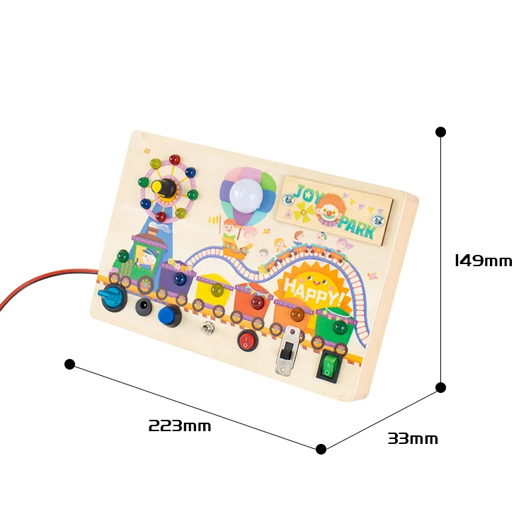 2024 Le plus récent terrain de jeu préscolaire pour tout-petits LED Light Hand-on Fidget Board électronique occupé conseil bébé jouets éducatifs fournisseur