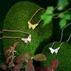 Silver Initial 925 Personalized Name Women Necklace Jewelry Gold Plated Sterling Silver Butterfly Initial Necklace 925