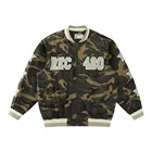 Fit Jacket Down Coat Men High Street Men'S Cargo Loose Fit Coat Spring Camouflage Jacket Patch With Zipper
