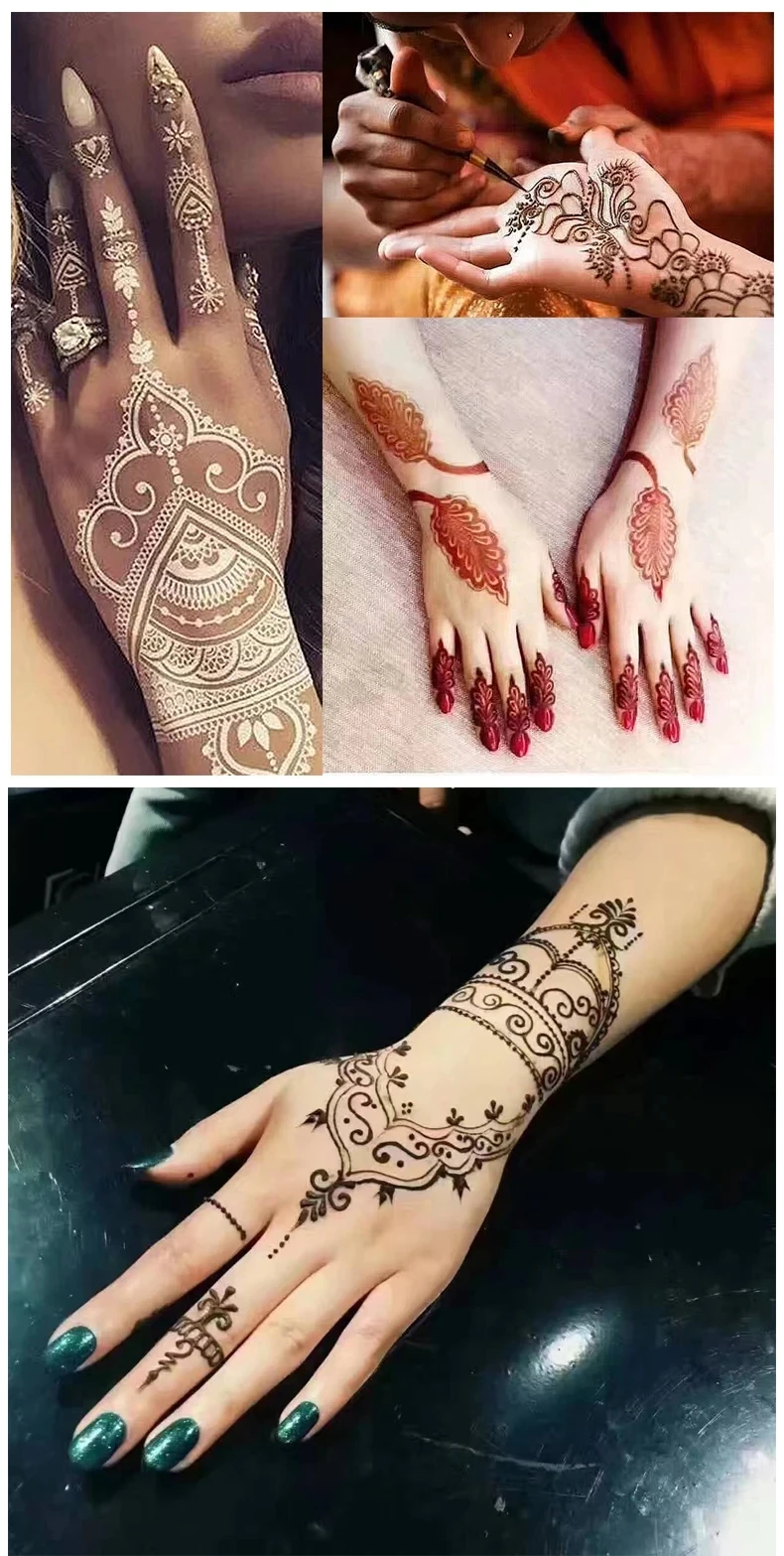 Indian Henna Cones Temporary Body Art Cones Tattoo Painting Semi