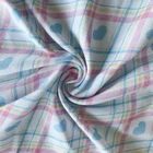 Cotton Fabric Baby Clothes Bamboo Cotton Fabric Grid Digital Printed Cotton Bamboo Jersey Fabric No MOQ For Baby Clothes