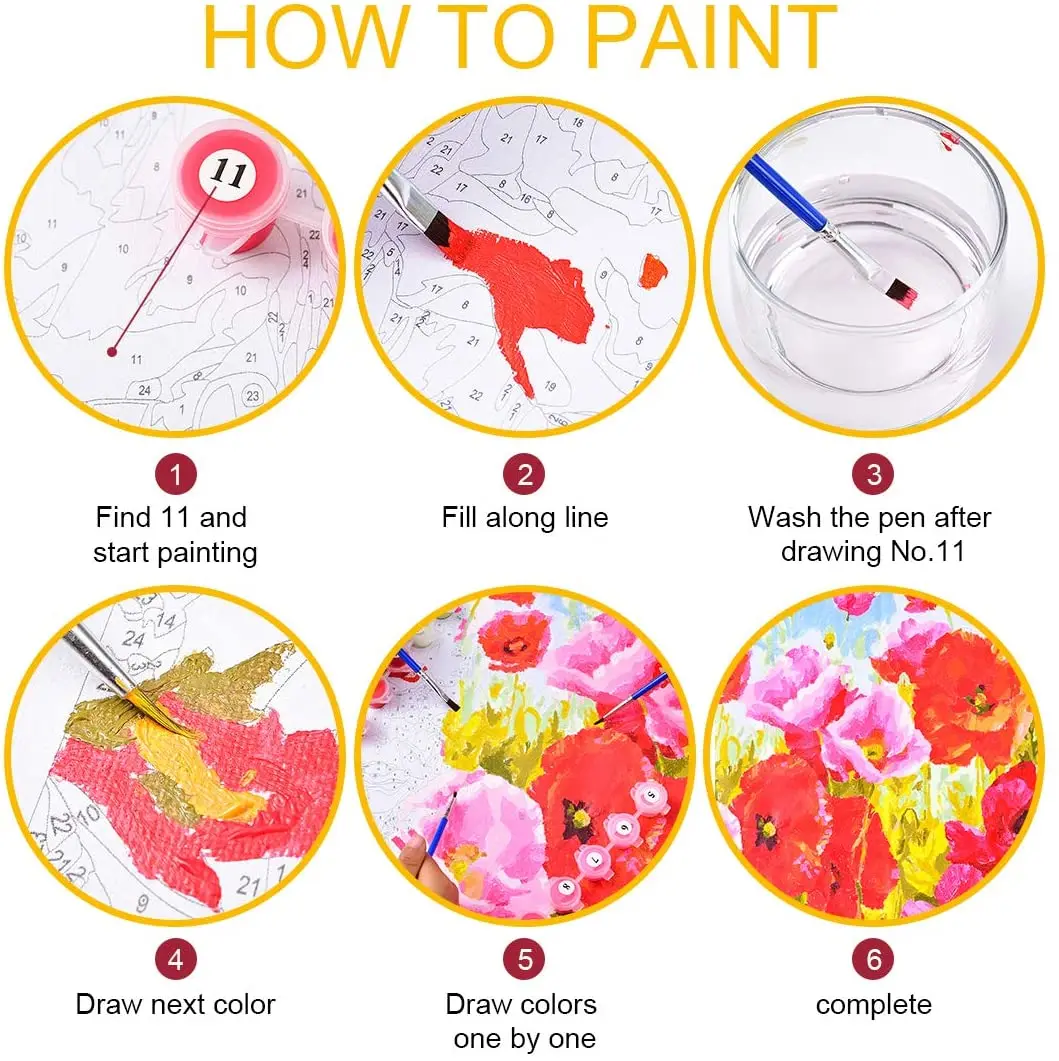 High Quality Paint by Number for Adults Animal ,Paint by Number Kits on Canvas with Brushes DIY Oil Painting by Number Hc8da85b5eeae4a40bfeaced78b2b9a6cd