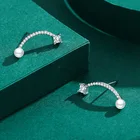 Earrings Wholesale Handmade Cubic Zirconia Pearl 925 Sterling Sliver Jewelry Ear Studs Earrings