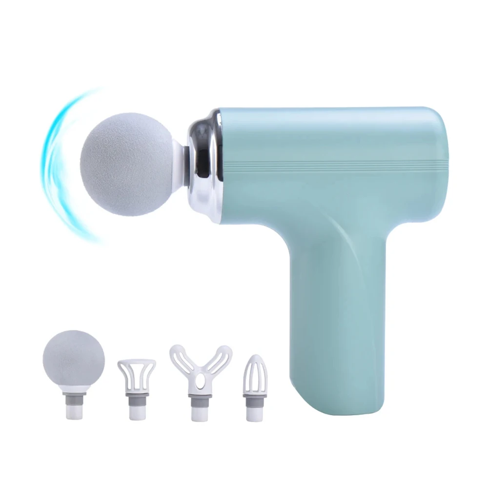 New Arrival Mini Massage Gun Smart Fascia Gun 6 Speed 4 Massage Heads Deep Tissue Vibration Muscle Massage Gun