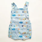 Boy Puresun Design 100% Cotton Knit Boy Clothing Fish Embroidery Summer Boy Clothes