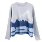 Sweater Hot Sale Custom Knitted Sweater Jacquard Pullover Crew Necks Oversize