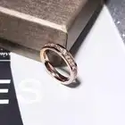 Diamond Ring Gold Stainless Steel Full Diamond Ring 18k Gold Plated Glitter Fashion Couple Ring