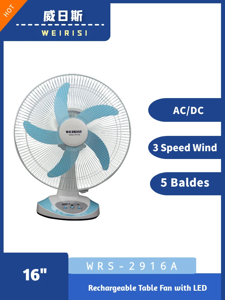 Table Fan, WEIRISI, WRS-2916A, 16", LED - detail 2