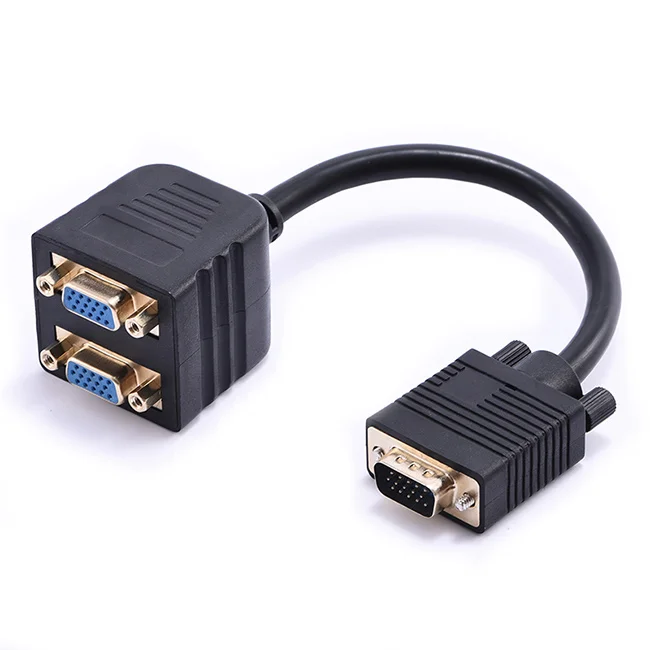 D-sub 15 Pin Vga Y Splitter Cable Svga 