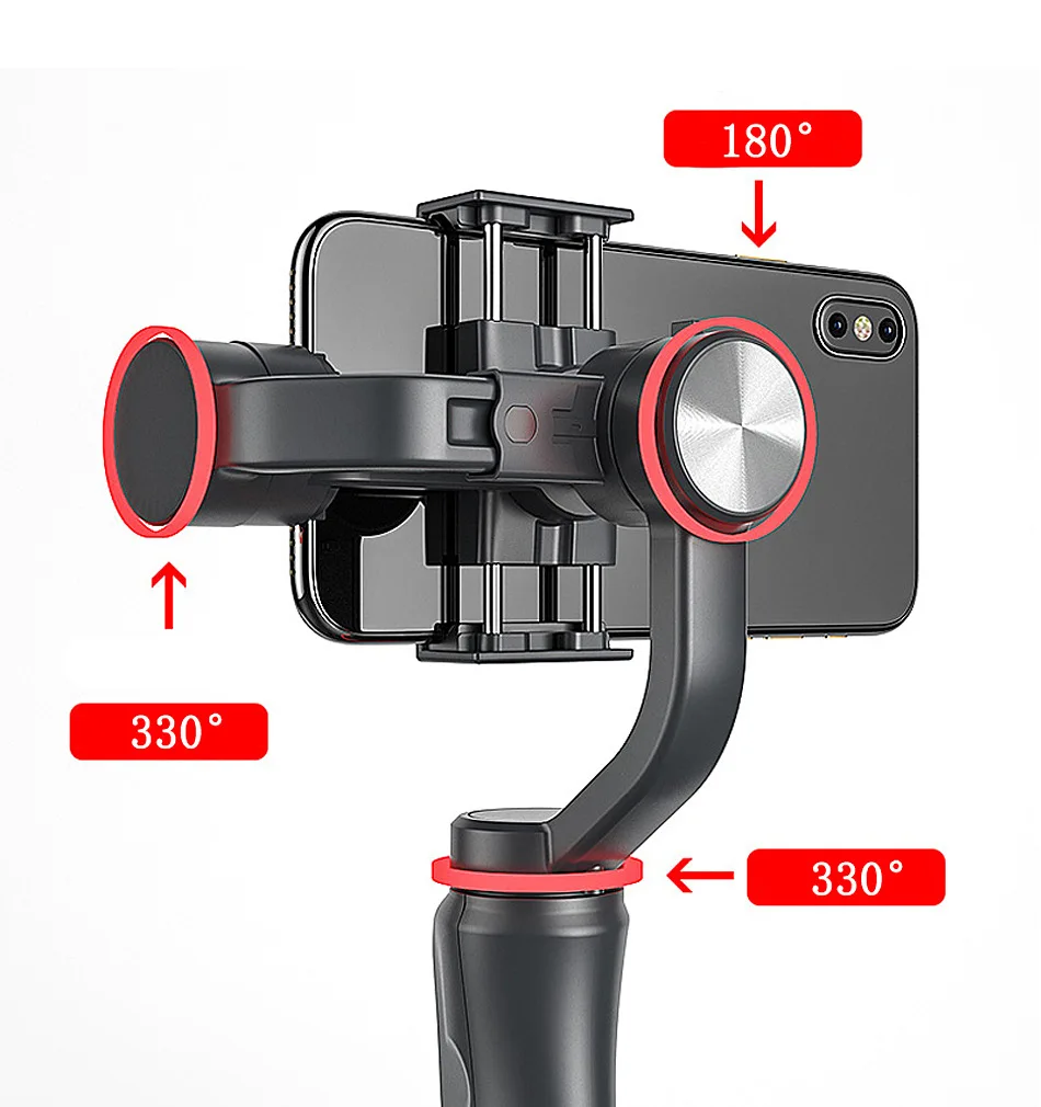 Gimbal Stabilizer for Smartphone Compact Camera 3-Axis Handheld Gimbal for Vlogging Live Video