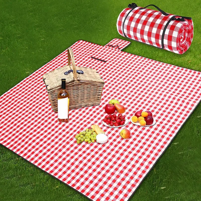 thick fleece beach mat with carrier waterproof picnic/camping blanket recycled picnic blanket
