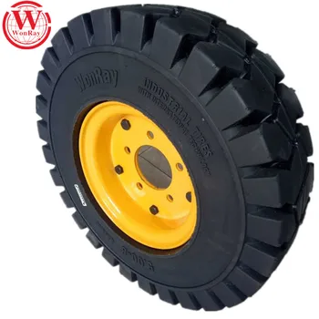 cheap spare parts 5.00-8 solid pneumatic forklift tires and rims for clark
