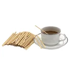 Resource Single Wrapped Disposable Tableware Renewable Resource Round Head Espresso Coffee Stirrer Sticks