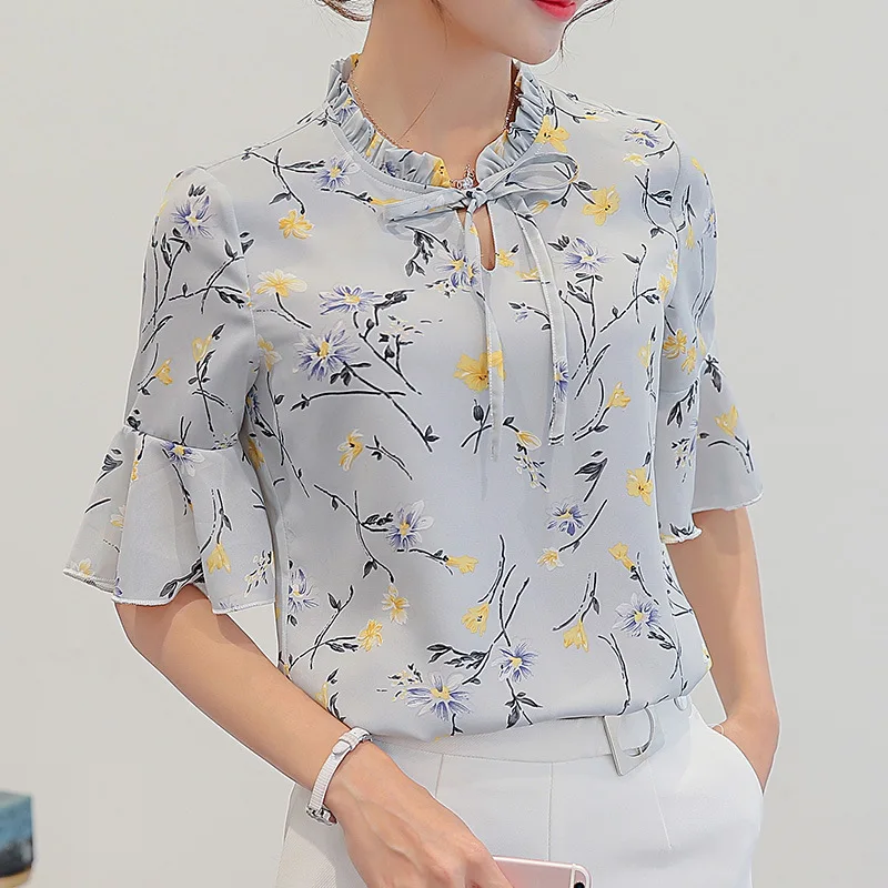 2020 Summer New Korean Silk Blouse 