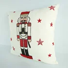 Nutcracker Handmade Decorative Europe Style Custom Wooden Nutcracker Christmas Cushion Cover