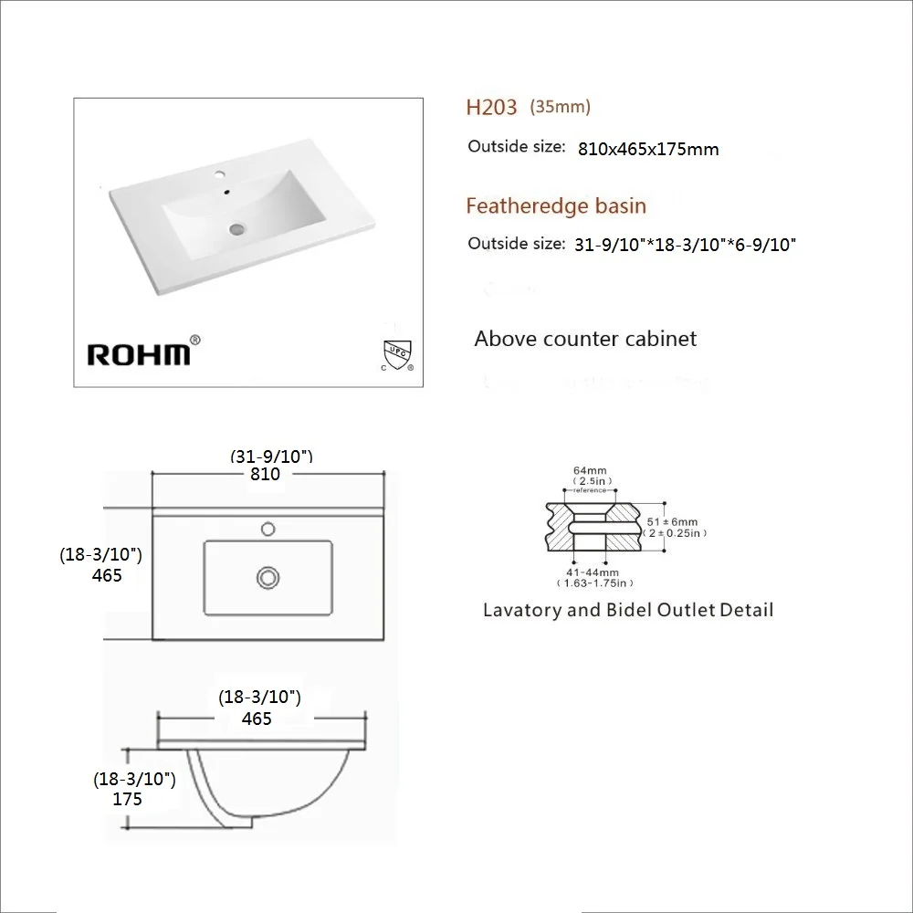 H203B-80 Middle Edge Basin Vanity Sink Cabinet Set Cabinet Sink Bathroom Washing Basin supplier