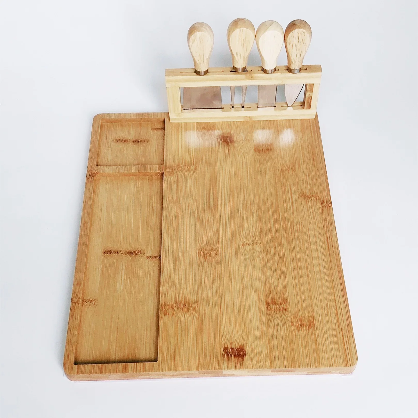 A3068 Custom Bamboo Cheese Board Cooked Food Plate Meat Board Cheese Party Kitchen Utensils Cutting Board Set