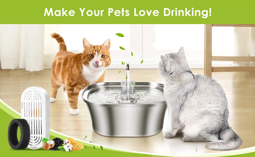 Pets can drink clean fresh water all day, which helps to reduce the risk of urinary tract infections
