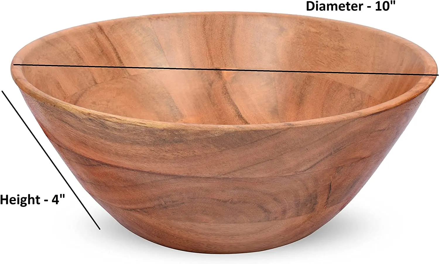 Soup Bowl Acacia Wood Serving Bowl Wholesale Exporter New Design Printed Wooden Serving Bowl Supplier