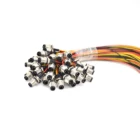 M8 A B Dcode female male panel front mount cable socket connector