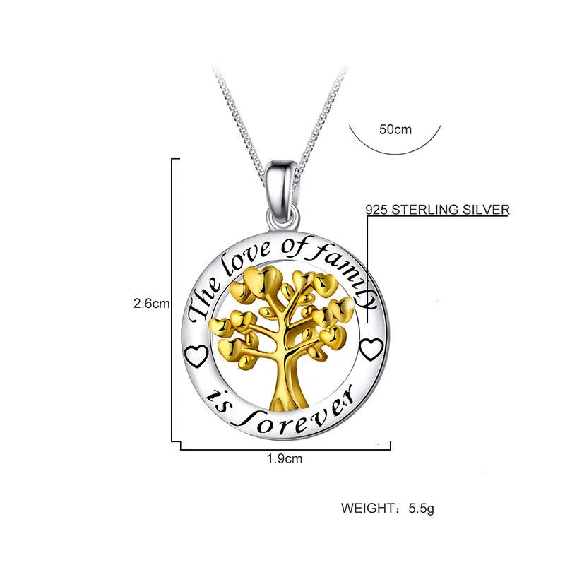 mother day gift 925 sterling silver the love of family is forever mother day jewelry heart tree love mother day jewelry