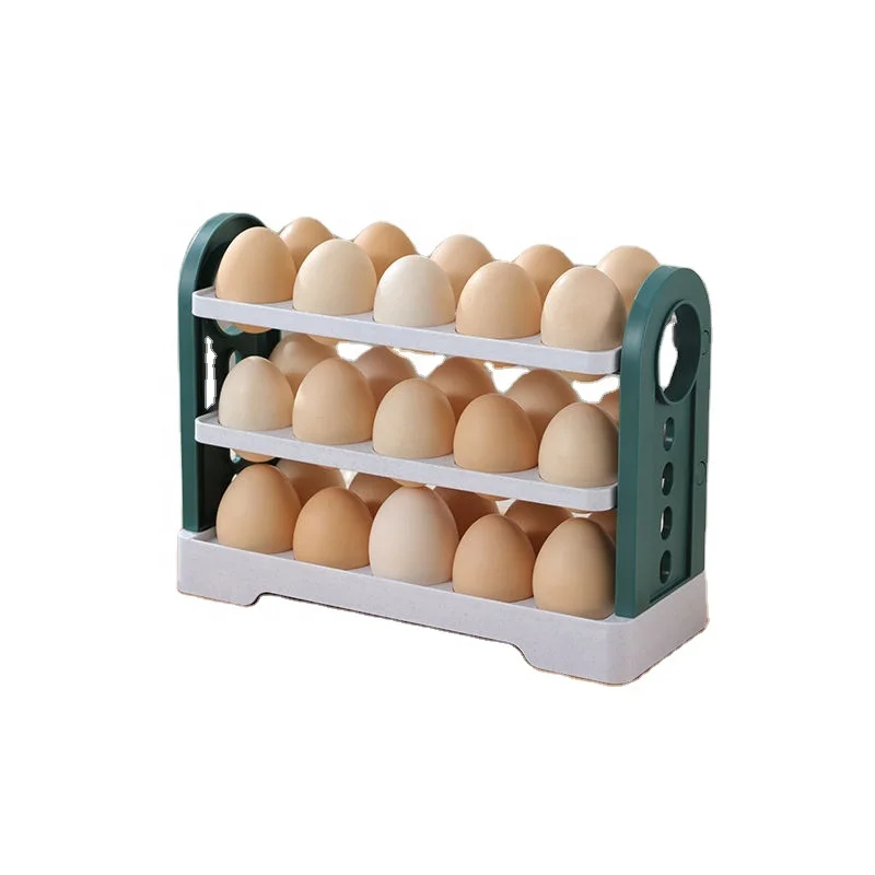 3 Layer Flip Type Egg Storage Rack Refrigerator Organizer Practical Container Box Kitchen Accessories